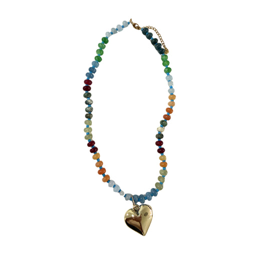 Colorful heart pPndant Necklace