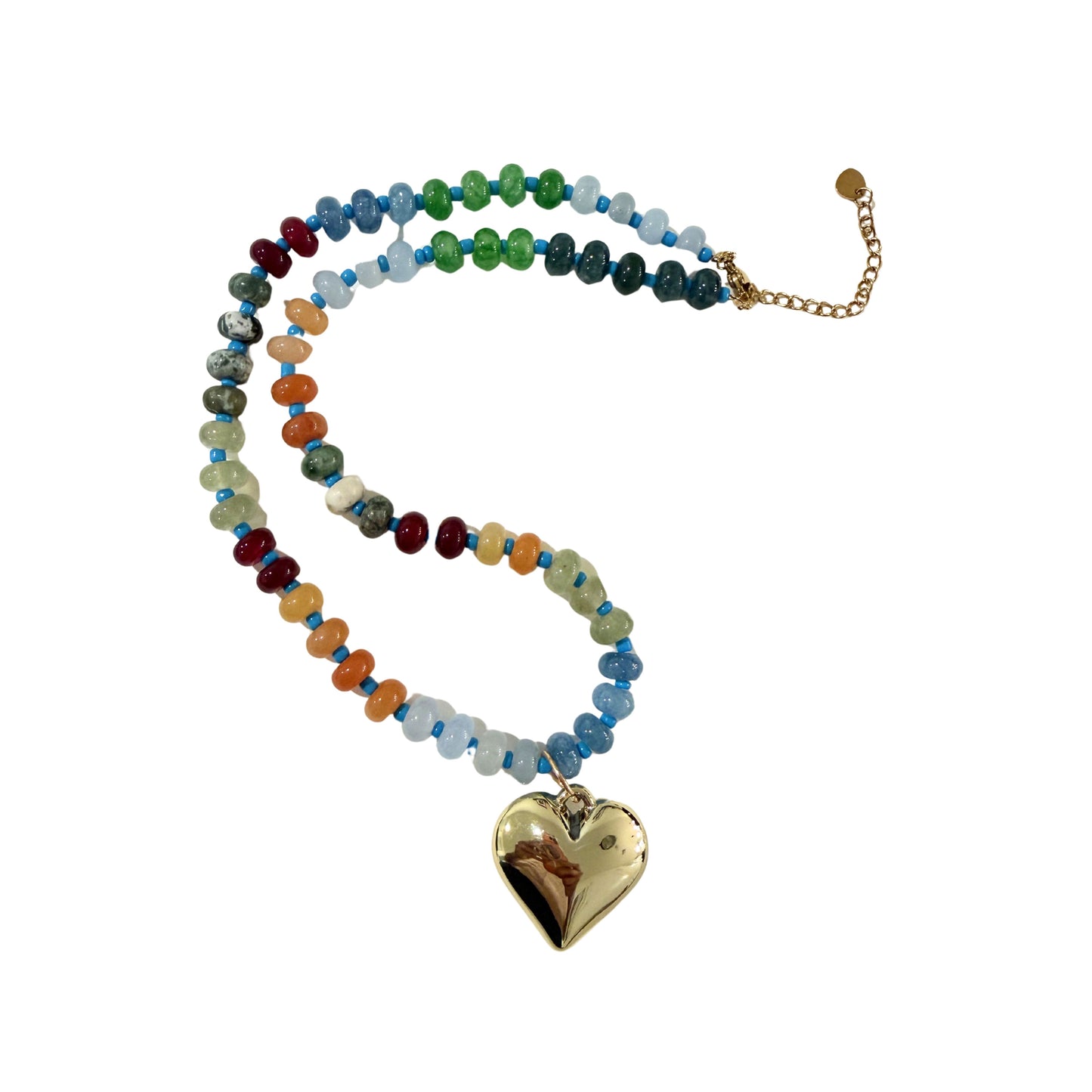 Colorful heart pPndant Necklace