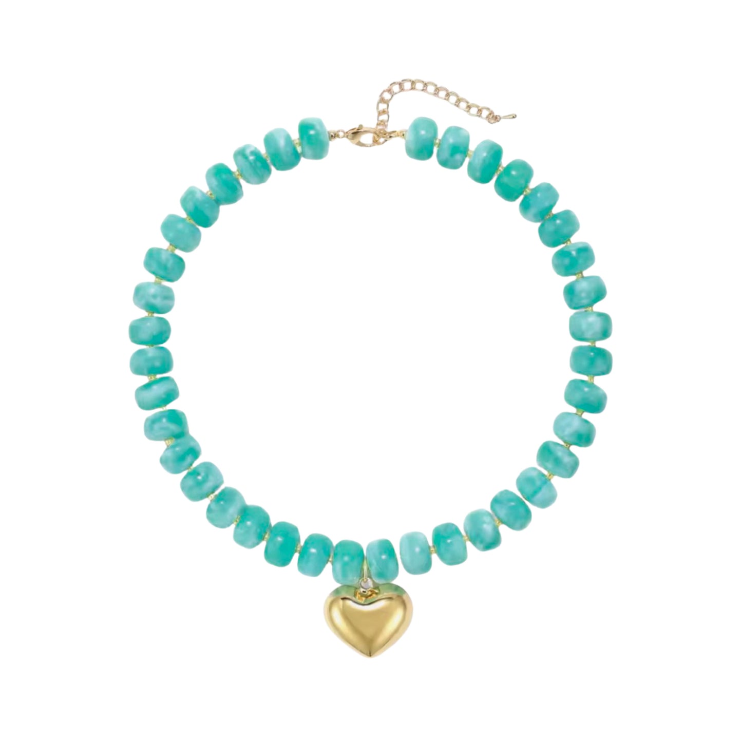 Caramel Necklace with Heart Charm