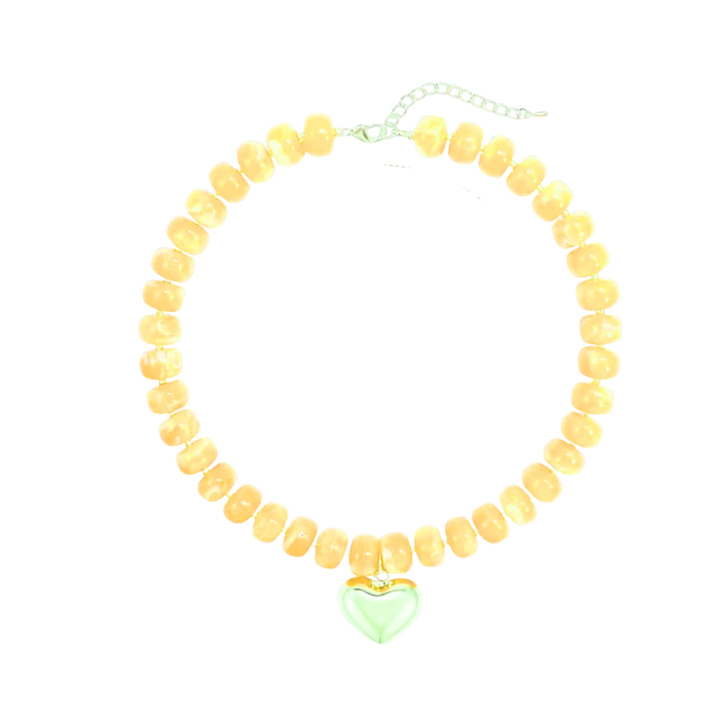 Caramel Necklace with Heart Charm