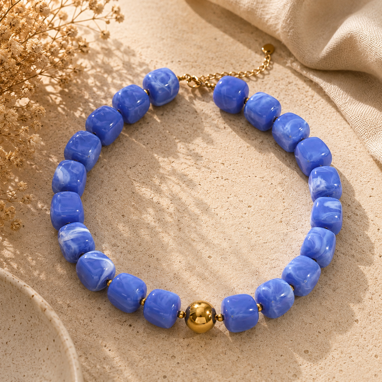 Square Bead Necklace