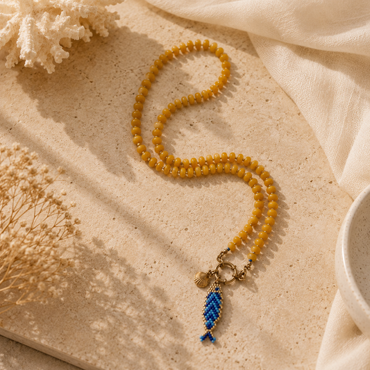 Blue Fish Necklace