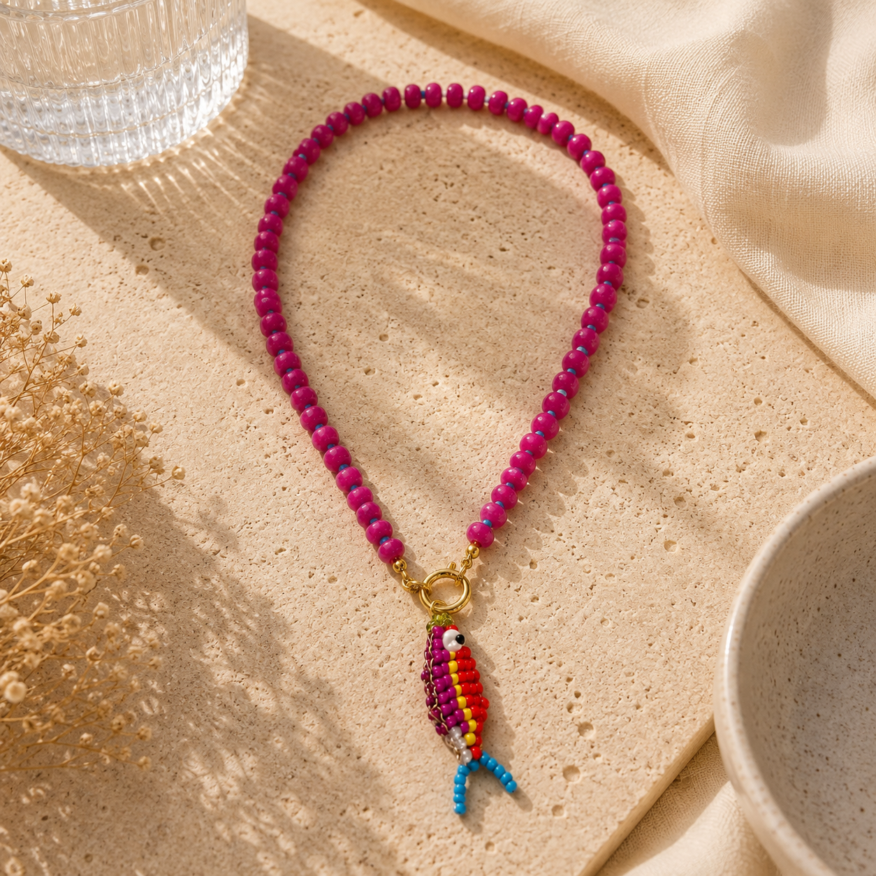 Handmade Beaded Fish