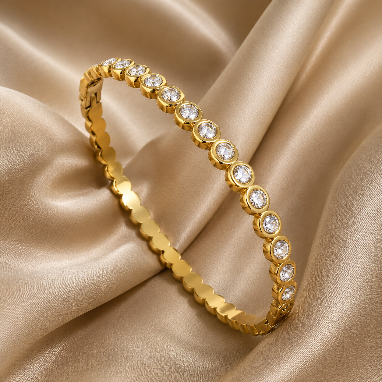 Gold and Brilliant Bracelets
