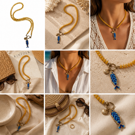 Blue Fish Necklace