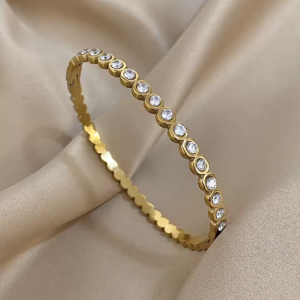 Gold and Brilliant Bracelets